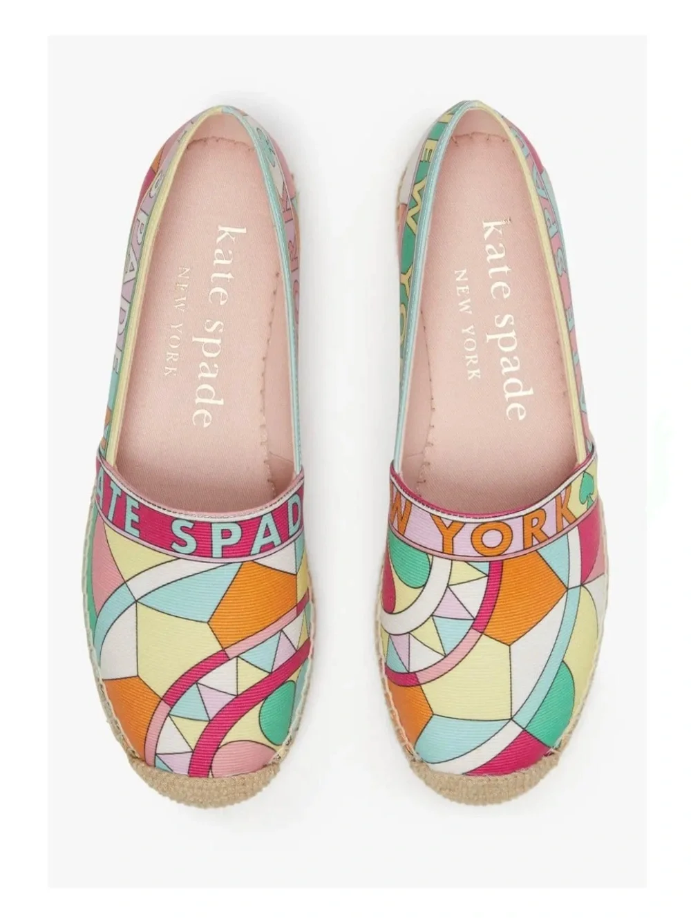 NWOB Kate Spade Multicolor Geo Sun Espadrilles Size 7